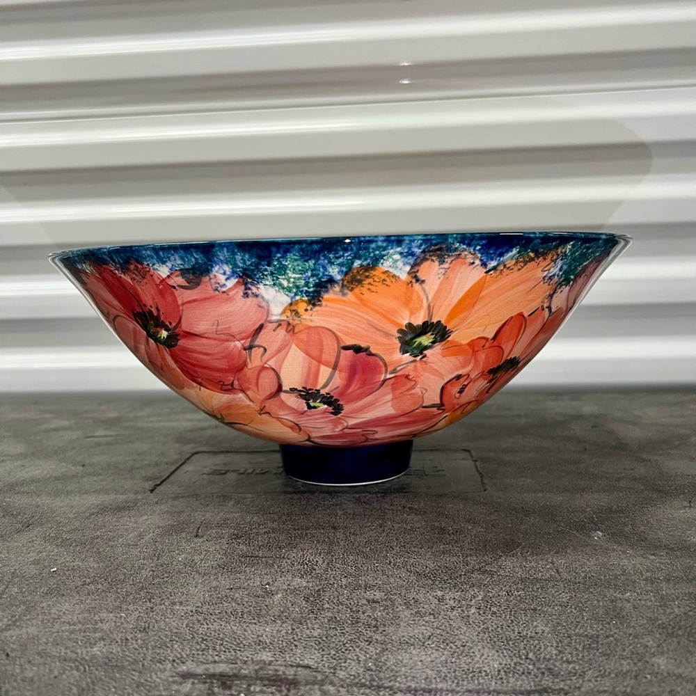 Floral Art Bowl by Valerie Shelton